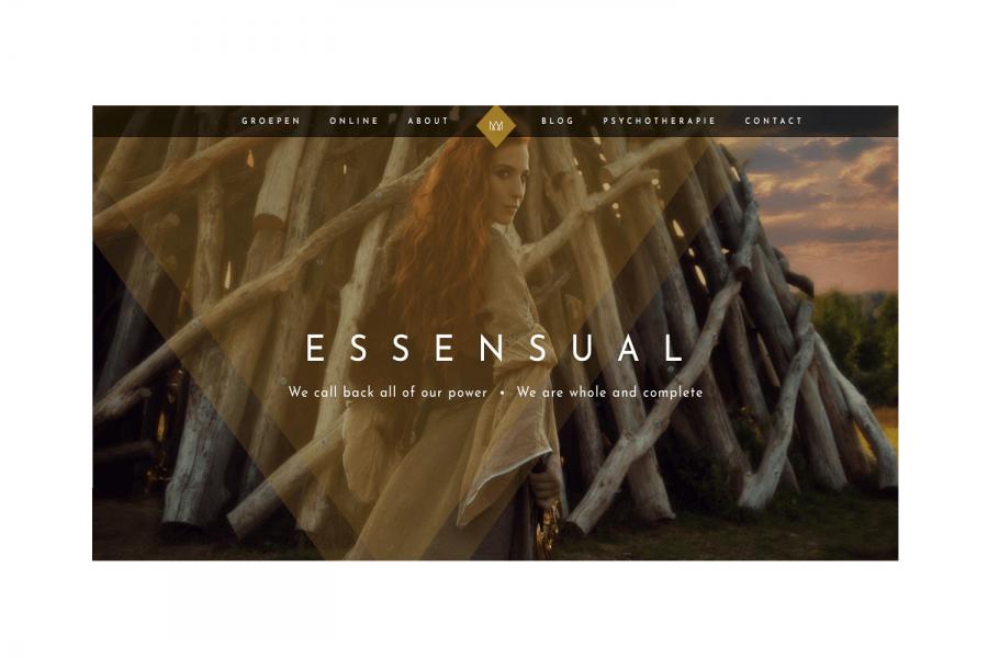Essensual, website gemaakt door Konnu in Leuven